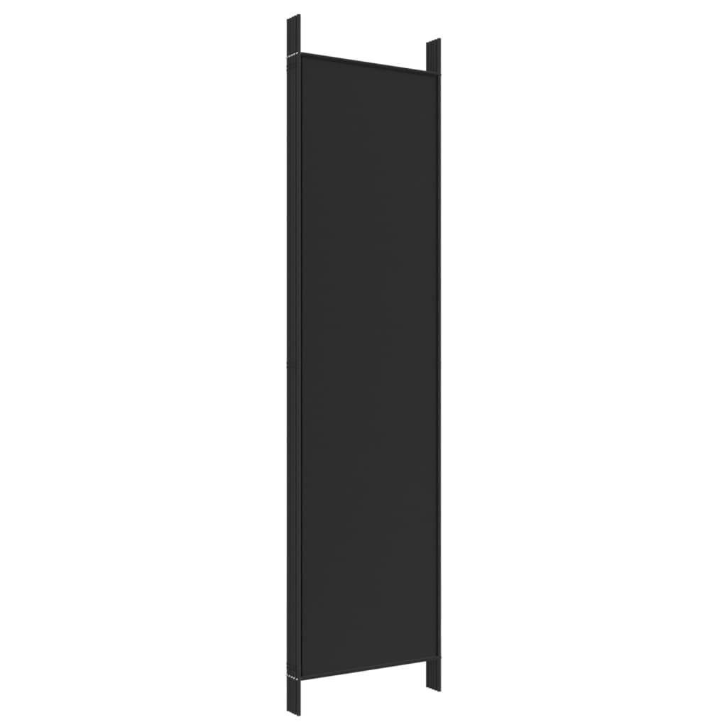 Cloison de séparation 5 panneaux Noir 250x200 cm Tissu XIOS