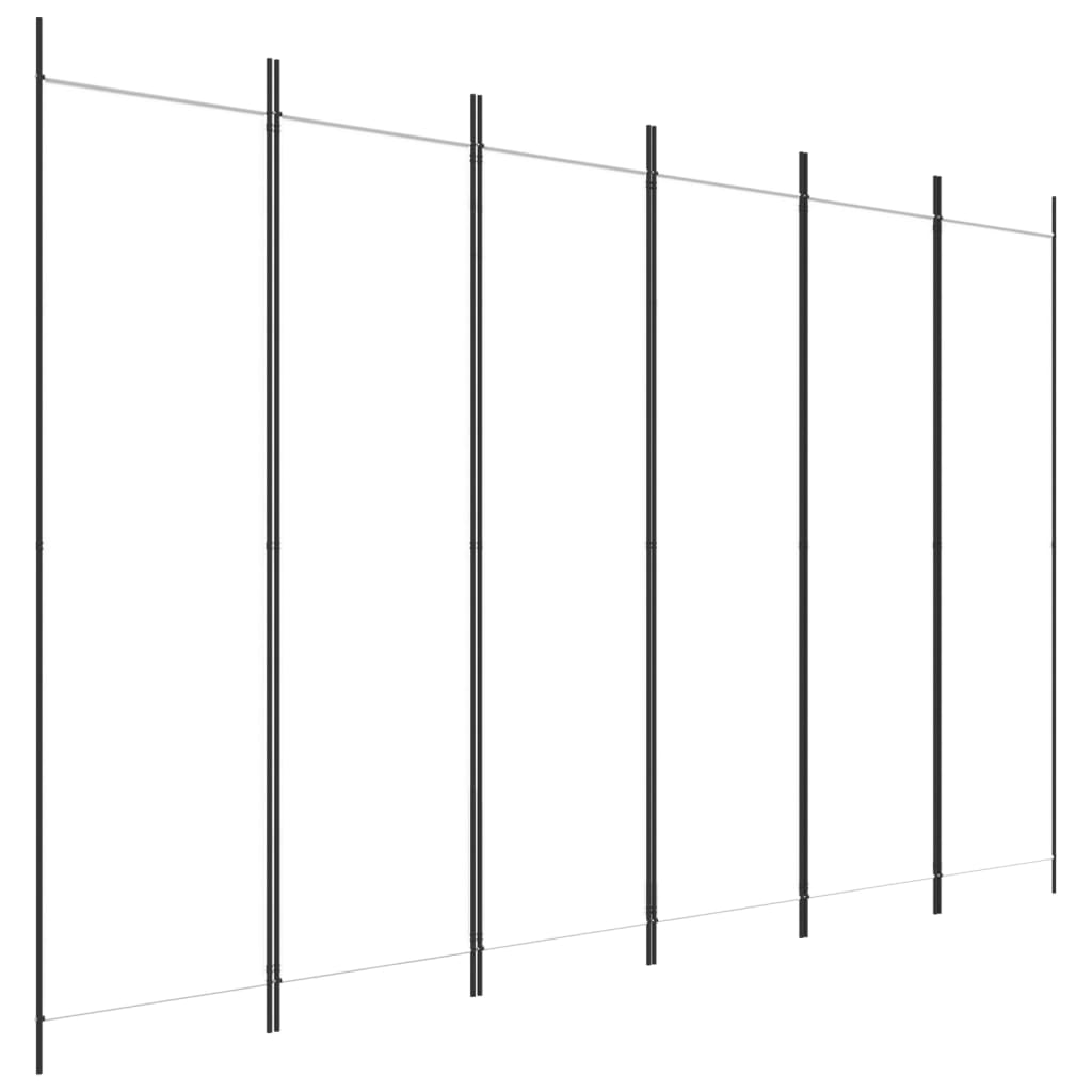 Cloison de séparation 6 panneaux Blanc 300x200 cm Tissu XIOS