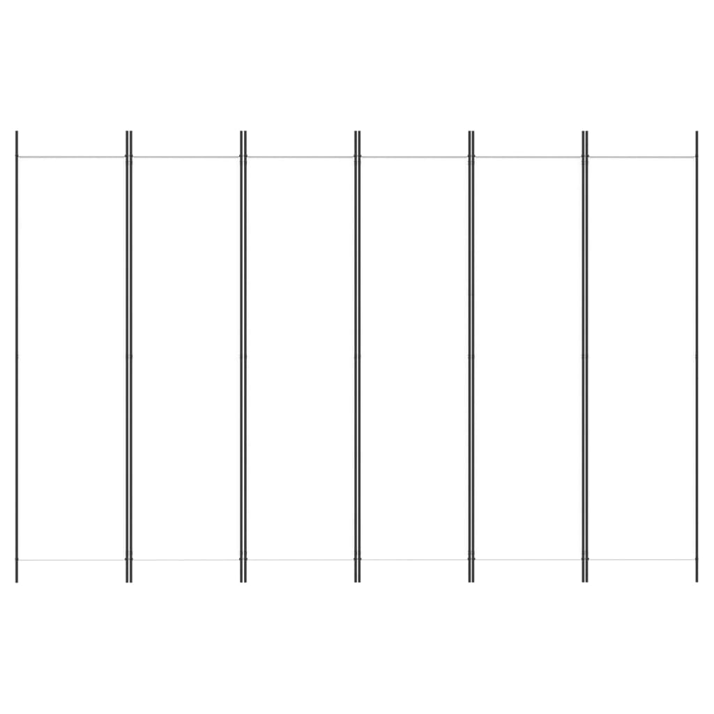 Cloison de séparation 6 panneaux Blanc 300x200 cm Tissu XIOS