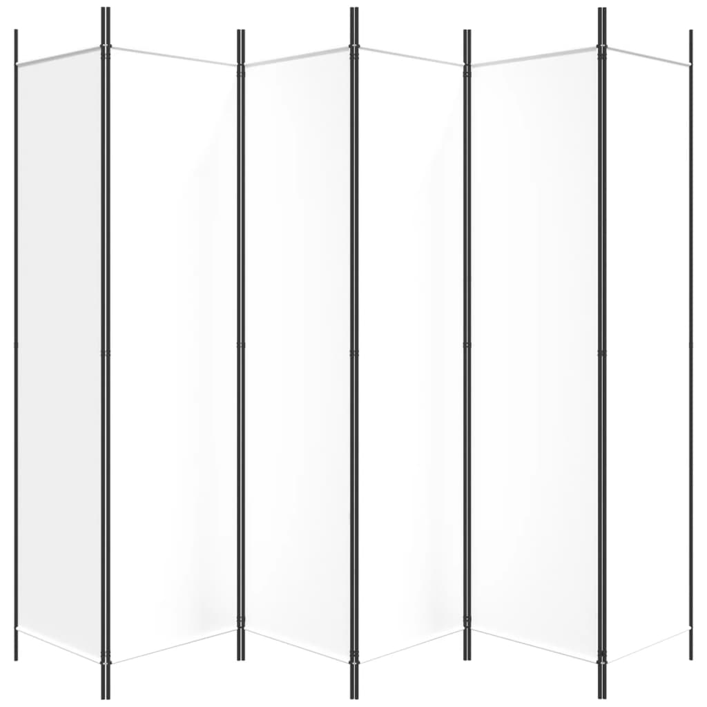 Cloison de séparation 6 panneaux Blanc 300x200 cm Tissu XIOS