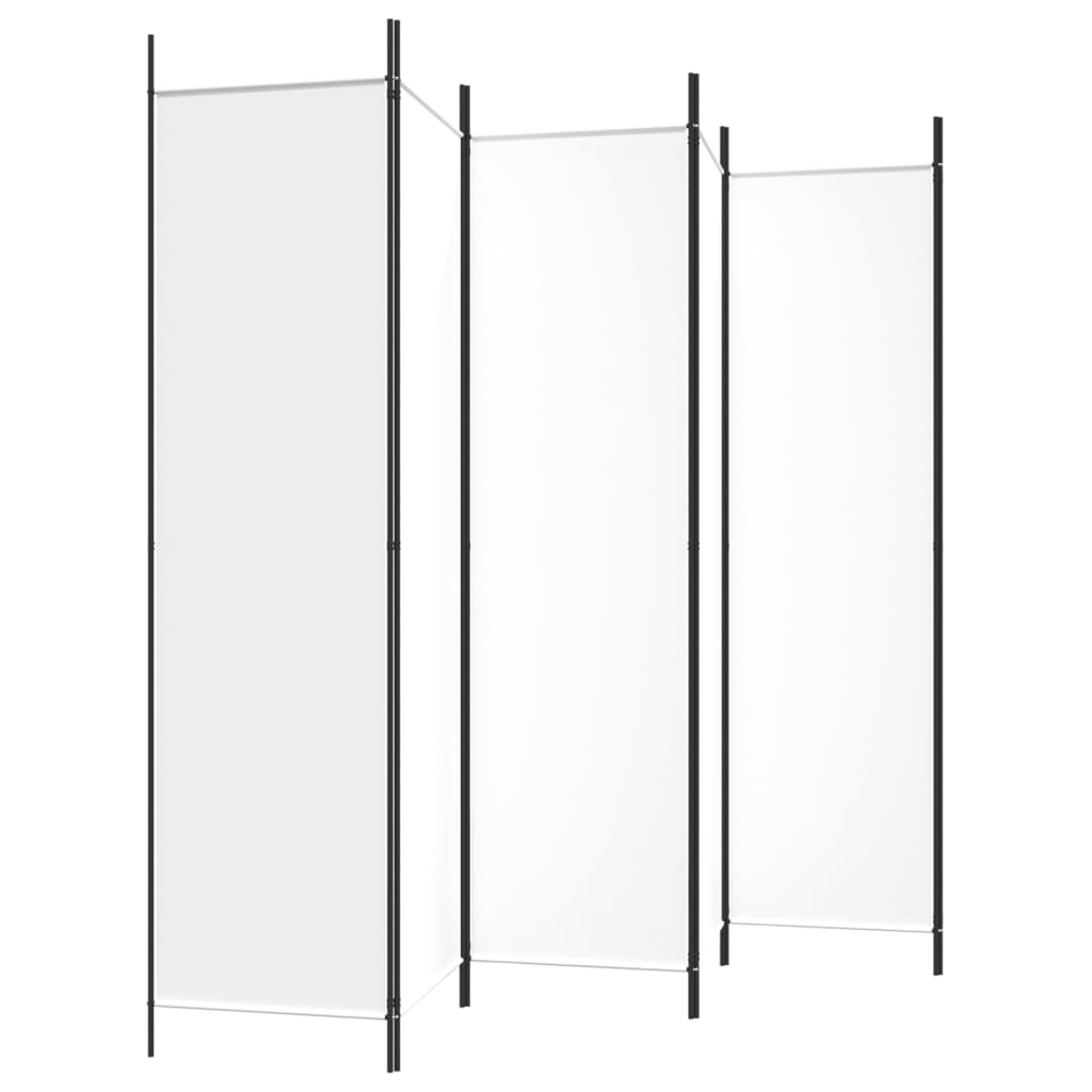 Cloison de séparation 6 panneaux Blanc 300x200 cm Tissu XIOS