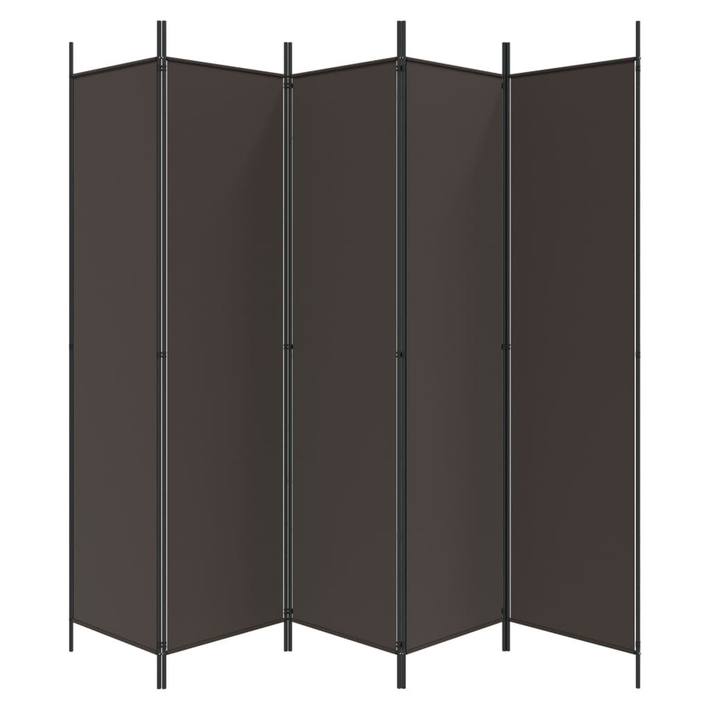 Cloison de séparation 6 panneaux Marron 300x200 cm Tissu XIOS