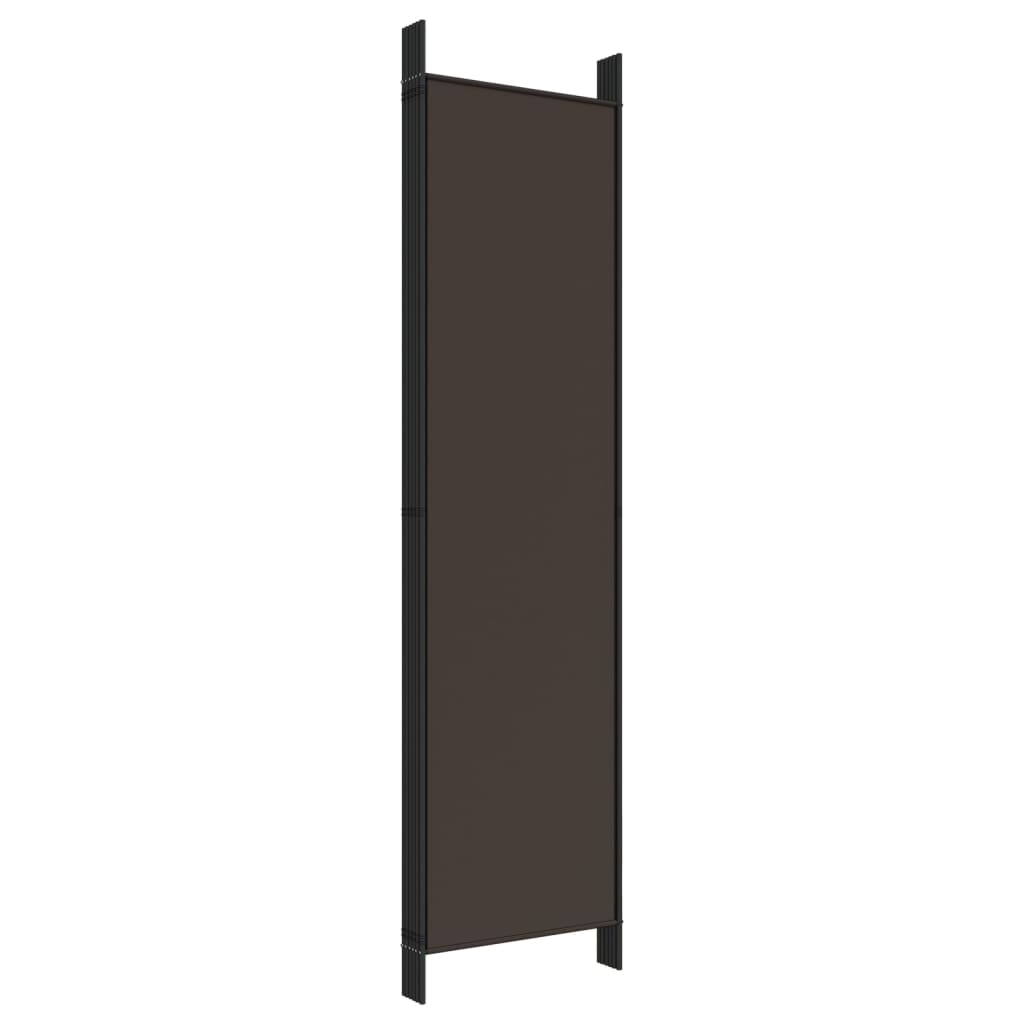Cloison de séparation 6 panneaux Marron 300x200 cm Tissu XIOS