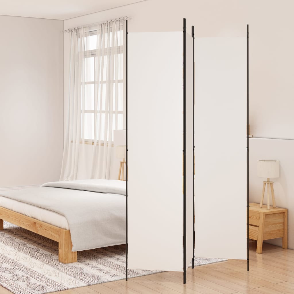 Cloison de séparation 3 panneaux Blanc 150x220 cm Tissu XIOS