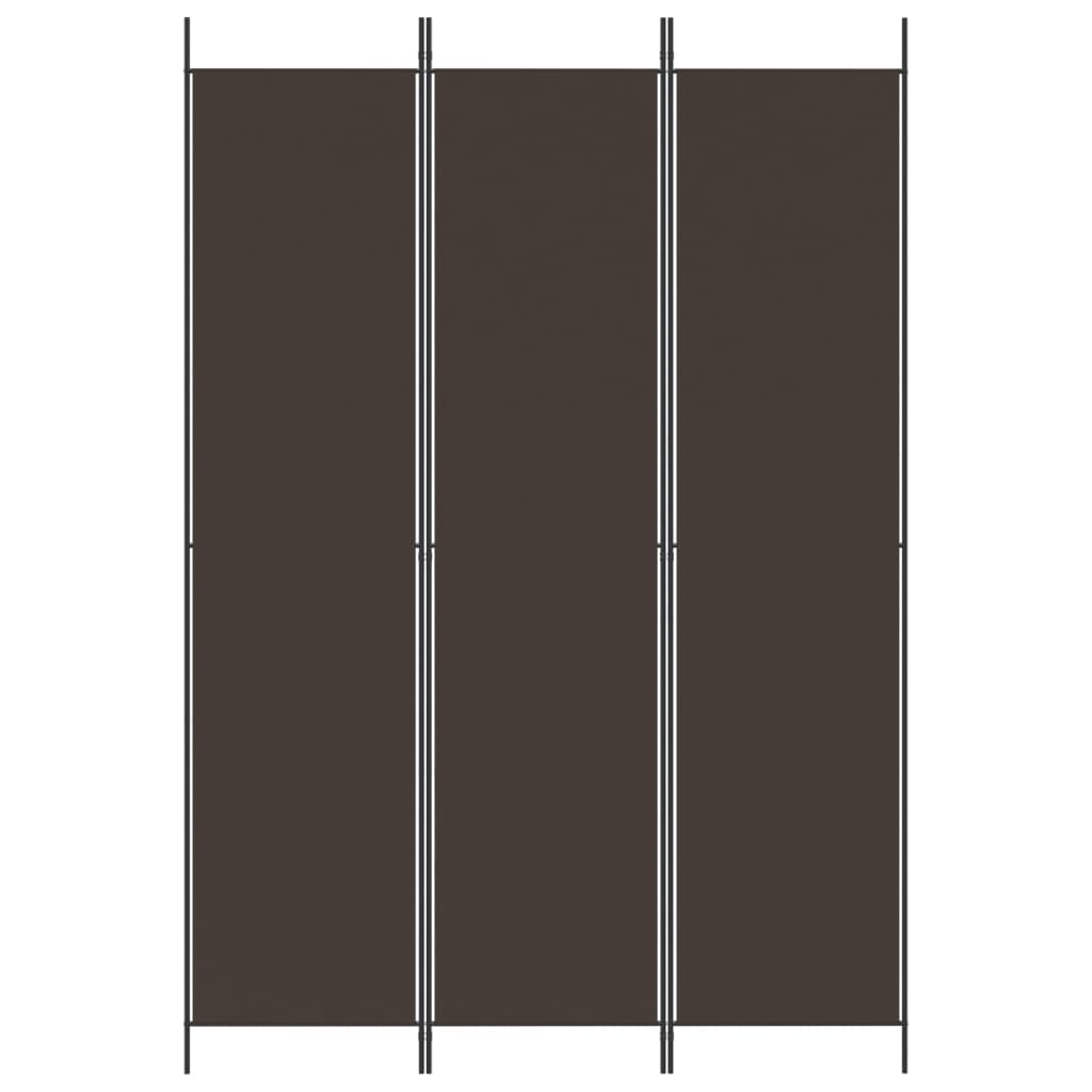 Cloison de séparation 3 panneaux Marron 150x220 cm Tissu - XIOS