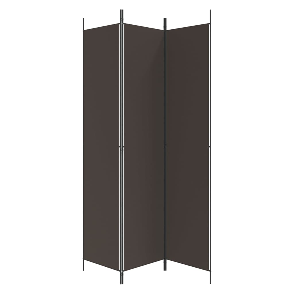 Cloison de séparation 3 panneaux Marron 150x220 cm Tissu - XIOS