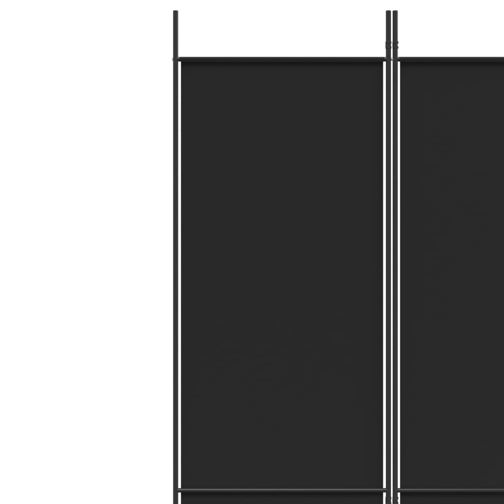 Cloison de séparation 3 panneaux Noir 150x220 cm Tissu XIOS