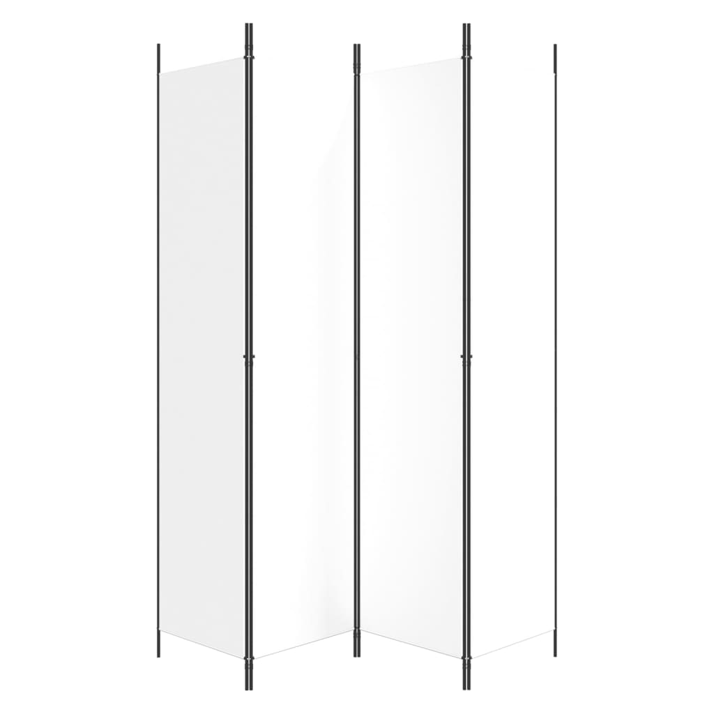 Cloison de séparation 4 panneaux Blanc 200x220 cm Tissu XIOS
