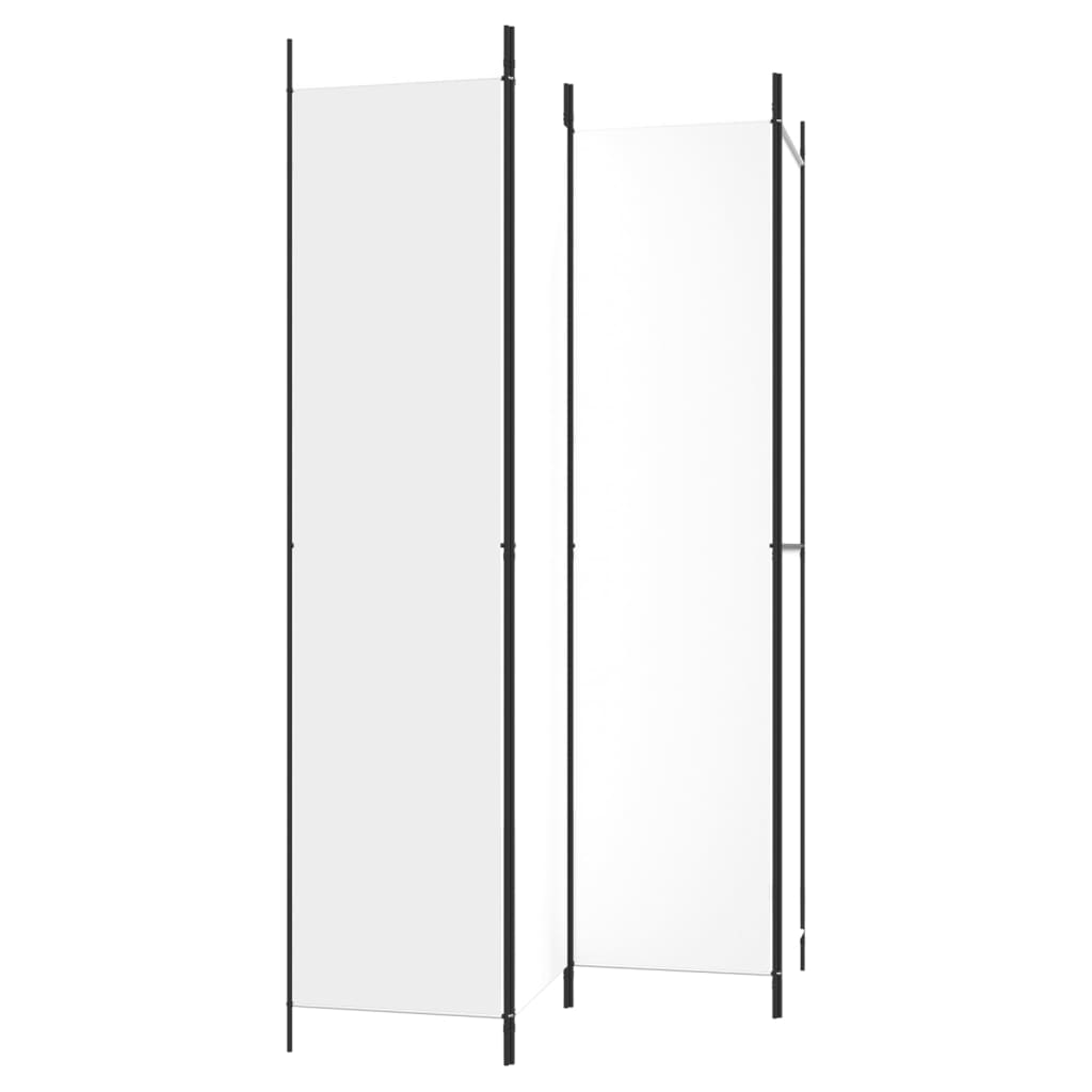 Cloison de séparation 4 panneaux Blanc 200x220 cm Tissu XIOS