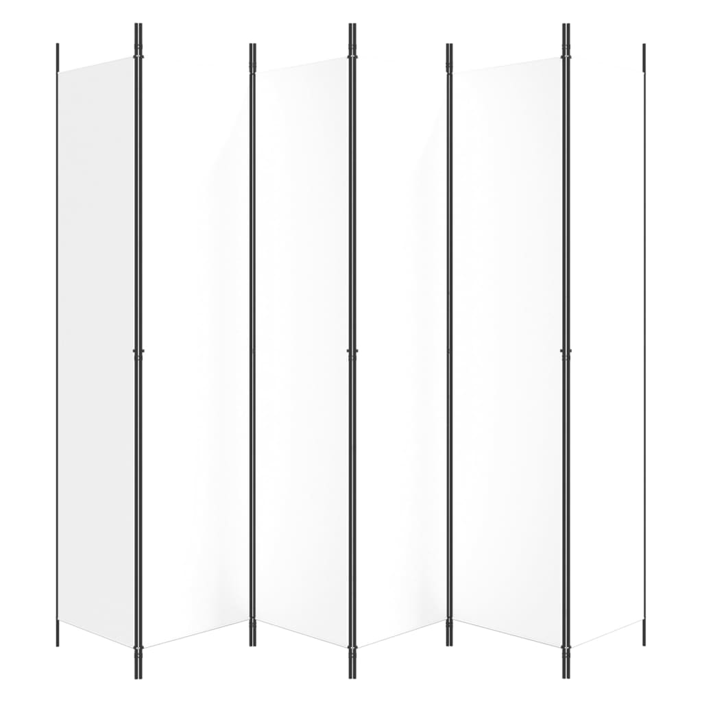 Cloison de séparation 6 panneaux Blanc 300x220 cm Tissu XIOS