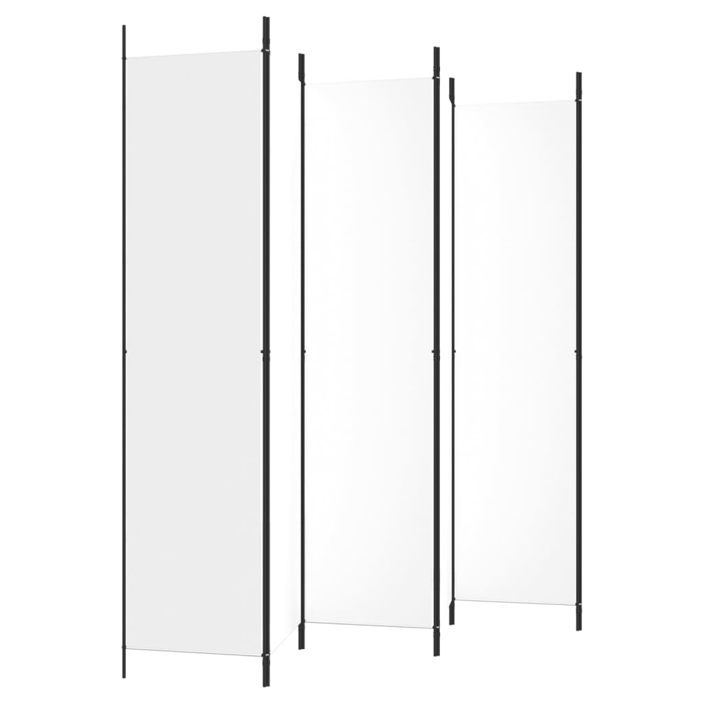 Cloison de séparation 6 panneaux Blanc 300x220 cm Tissu XIOS