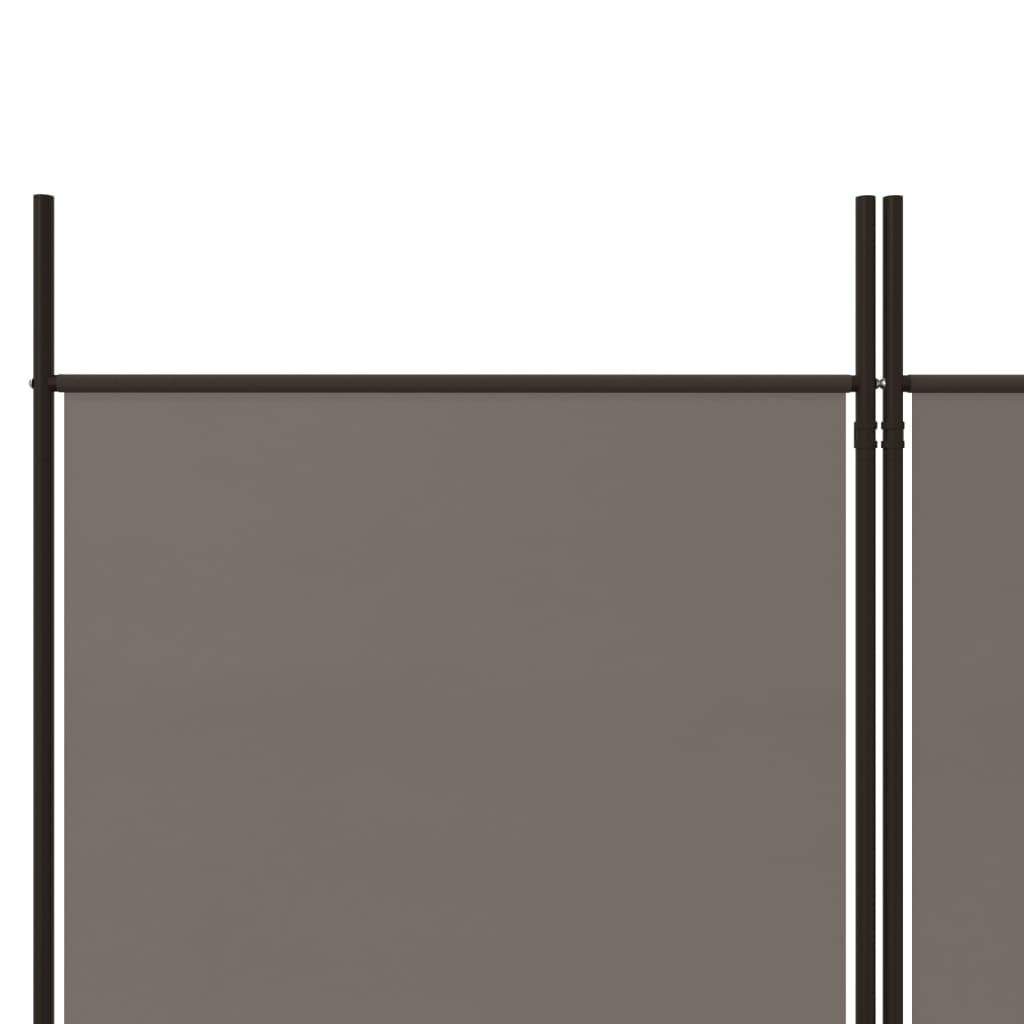 Cloison de séparation 6 panneaux Anthracite 300x220 cm Tissu XIOS