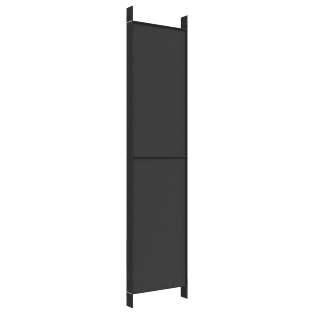Cloison de séparation 6 panneaux Noir 300x220 cm Tissu XIOS