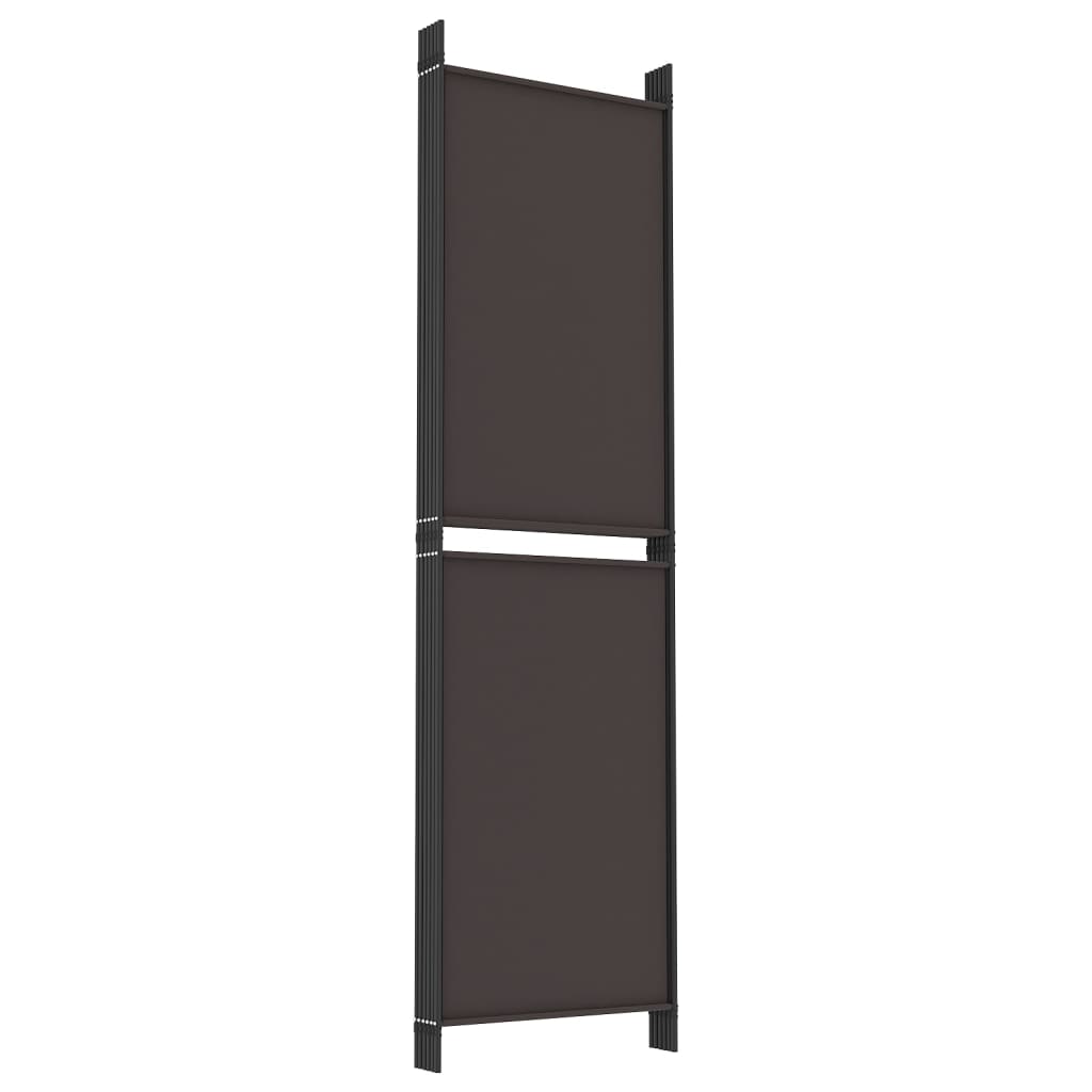 Cloison de séparation 6 panneaux Marron 300x180 cm Tissu - XIOS