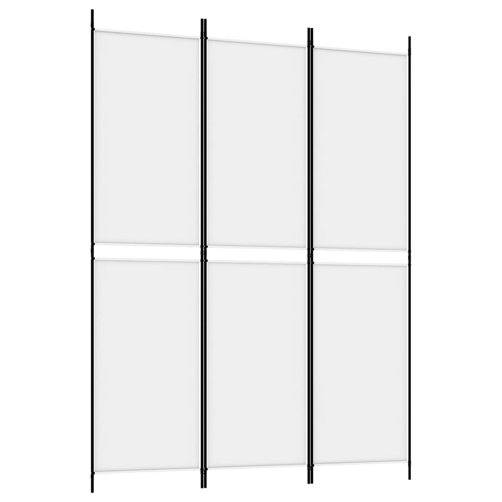 Cloison de séparation 3 panneaux Blanc 150x200 cm Tissu - XIOS