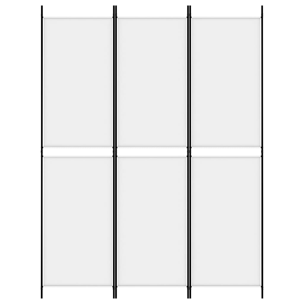 Cloison de séparation 3 panneaux Blanc 150x200 cm Tissu - XIOS