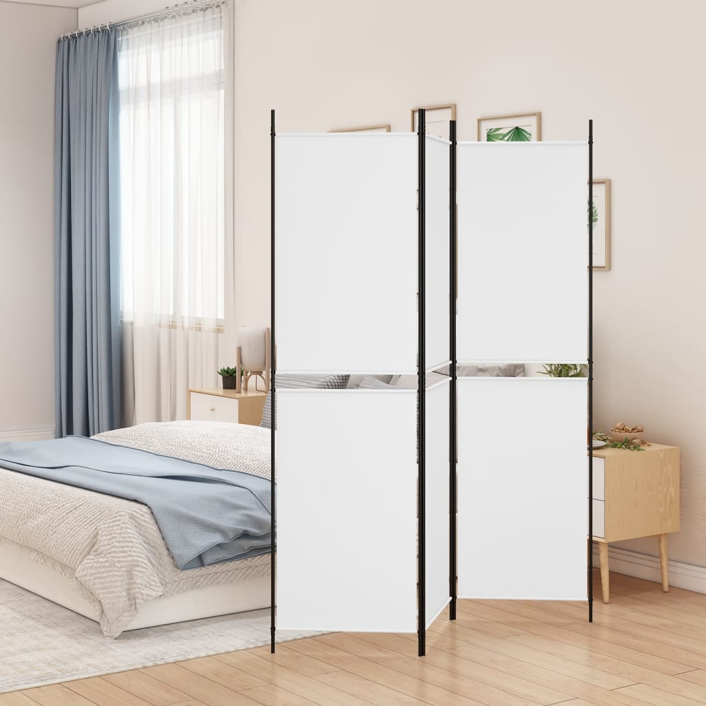 Cloison de séparation 3 panneaux Blanc 150x200 cm Tissu - XIOS