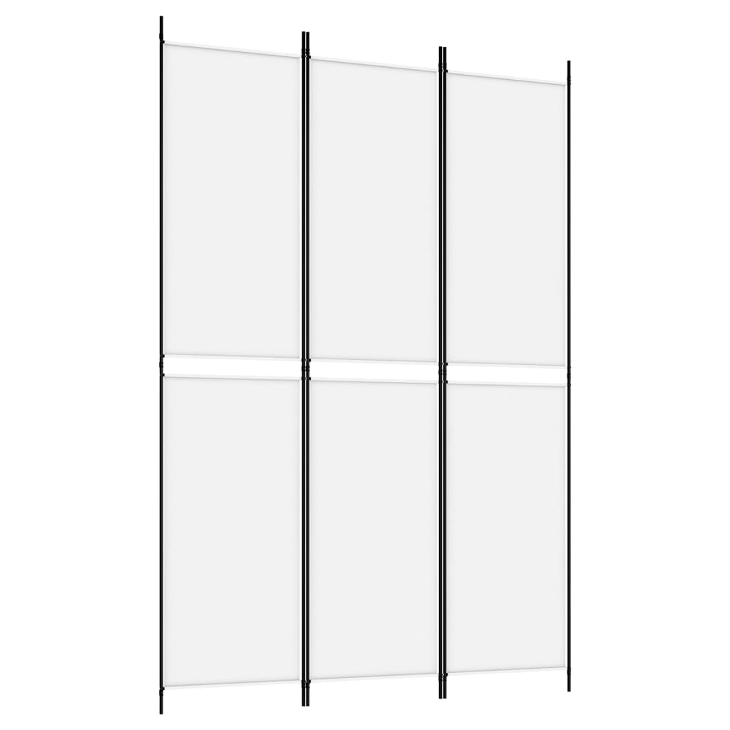 Cloison de séparation 3 panneaux Blanc 150x220 cm Tissu XIOS