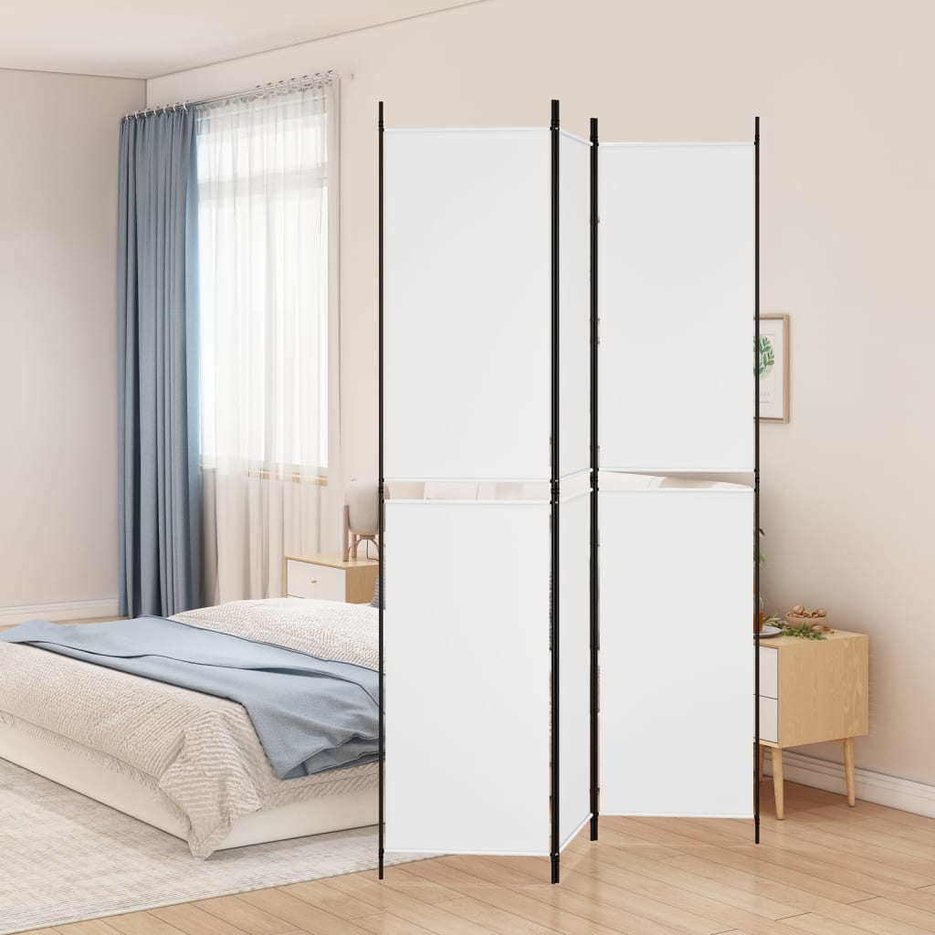 Cloison de séparation 3 panneaux Blanc 150x220 cm Tissu XIOS