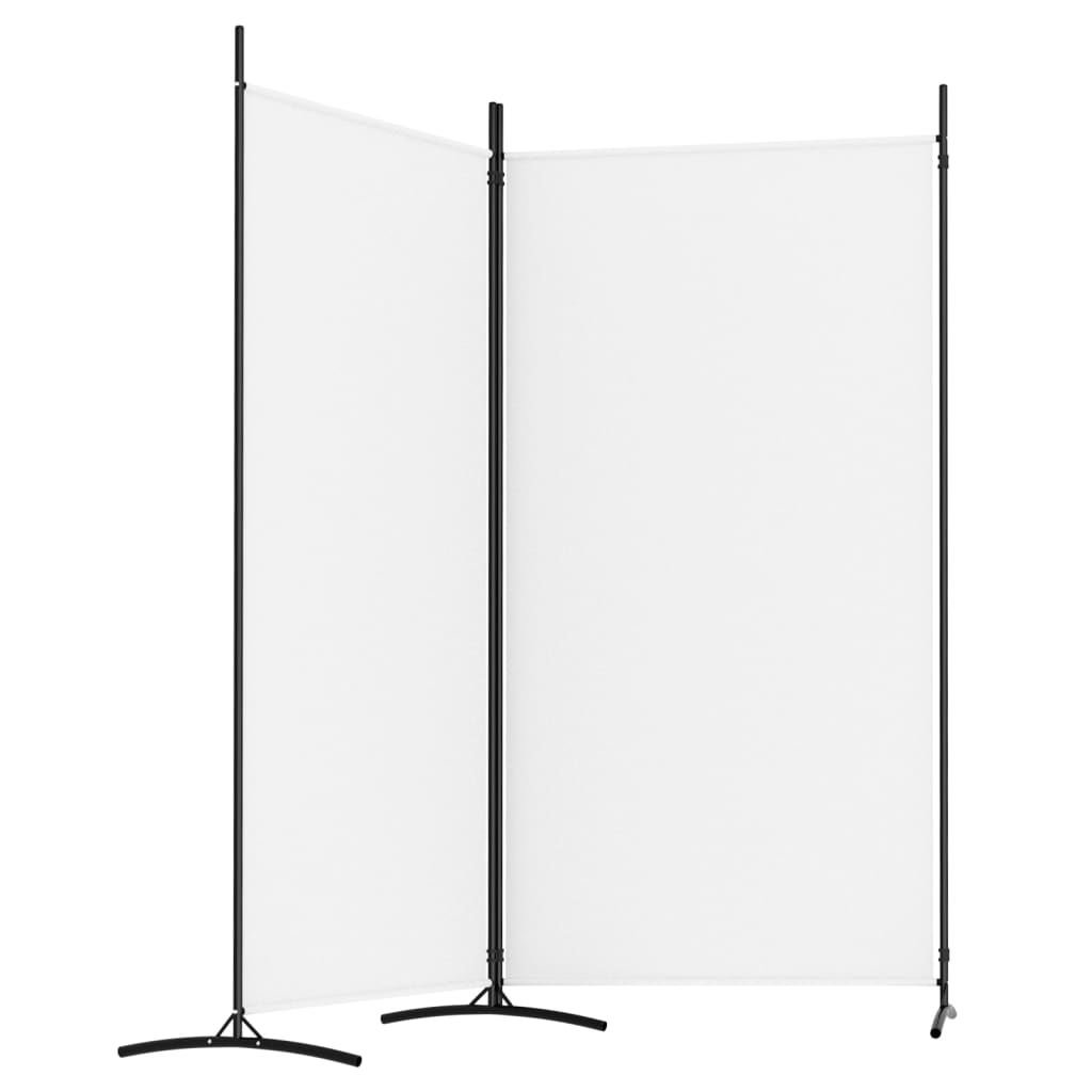 Cloison de séparation 2 panneaux Blanc 175x180 cm Tissu - XIOS