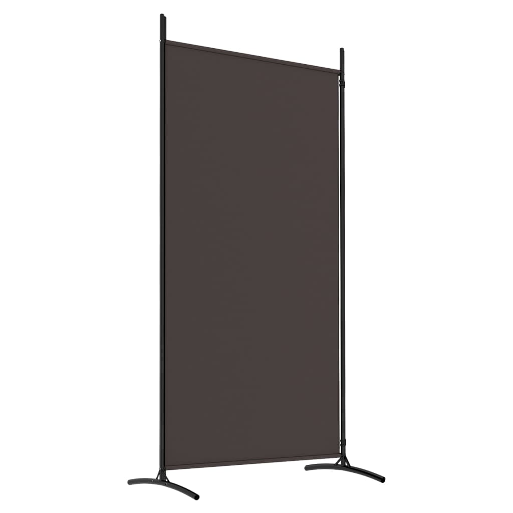 Cloison de séparation 2 panneaux Marron 175x180 cm Tissu XIOS