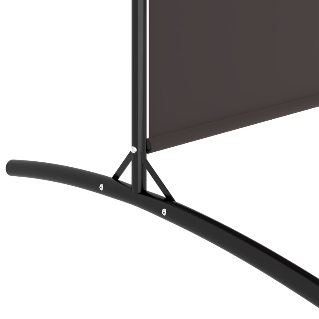 Cloison de séparation 2 panneaux Marron 175x180 cm Tissu XIOS