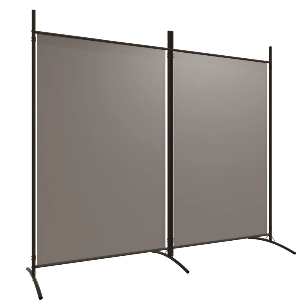 Cloison de séparation 2 panneaux Anthracite 175x180 cm Tissu Séparateurs de pièces vidaXL