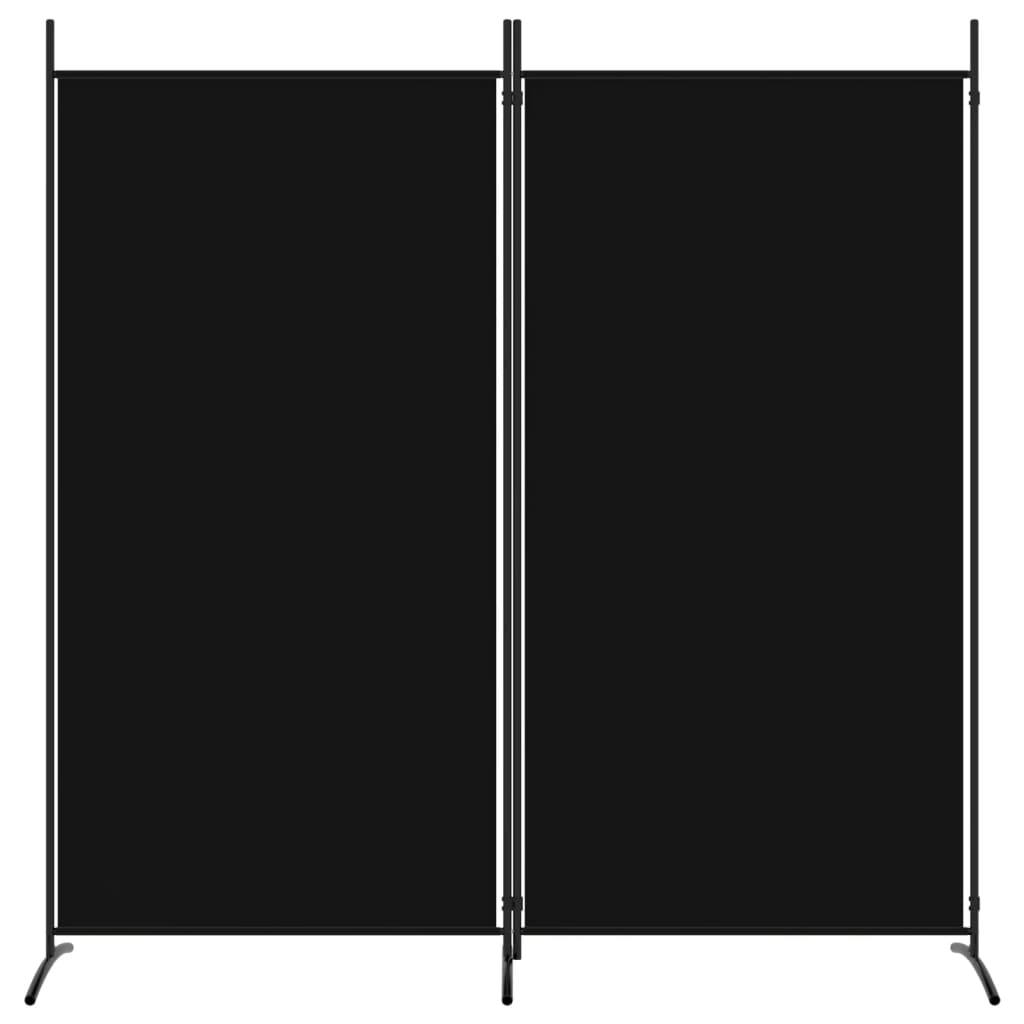 Cloison de séparation 2 panneaux Noir 175x180 cm Tissu - XIOS