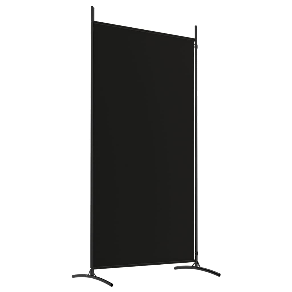 Cloison de séparation 2 panneaux Noir 175x180 cm Tissu - XIOS