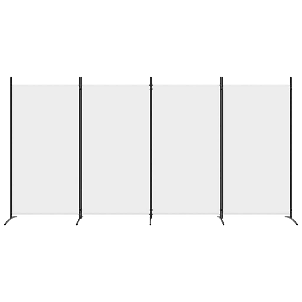 Cloison de séparation 4 panneaux Blanc 346x180 cm Tissu XIOS