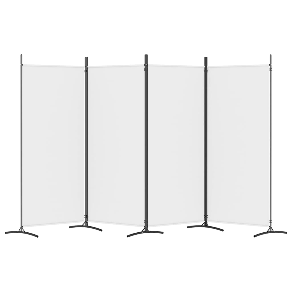 Cloison de séparation 4 panneaux Blanc 346x180 cm Tissu XIOS