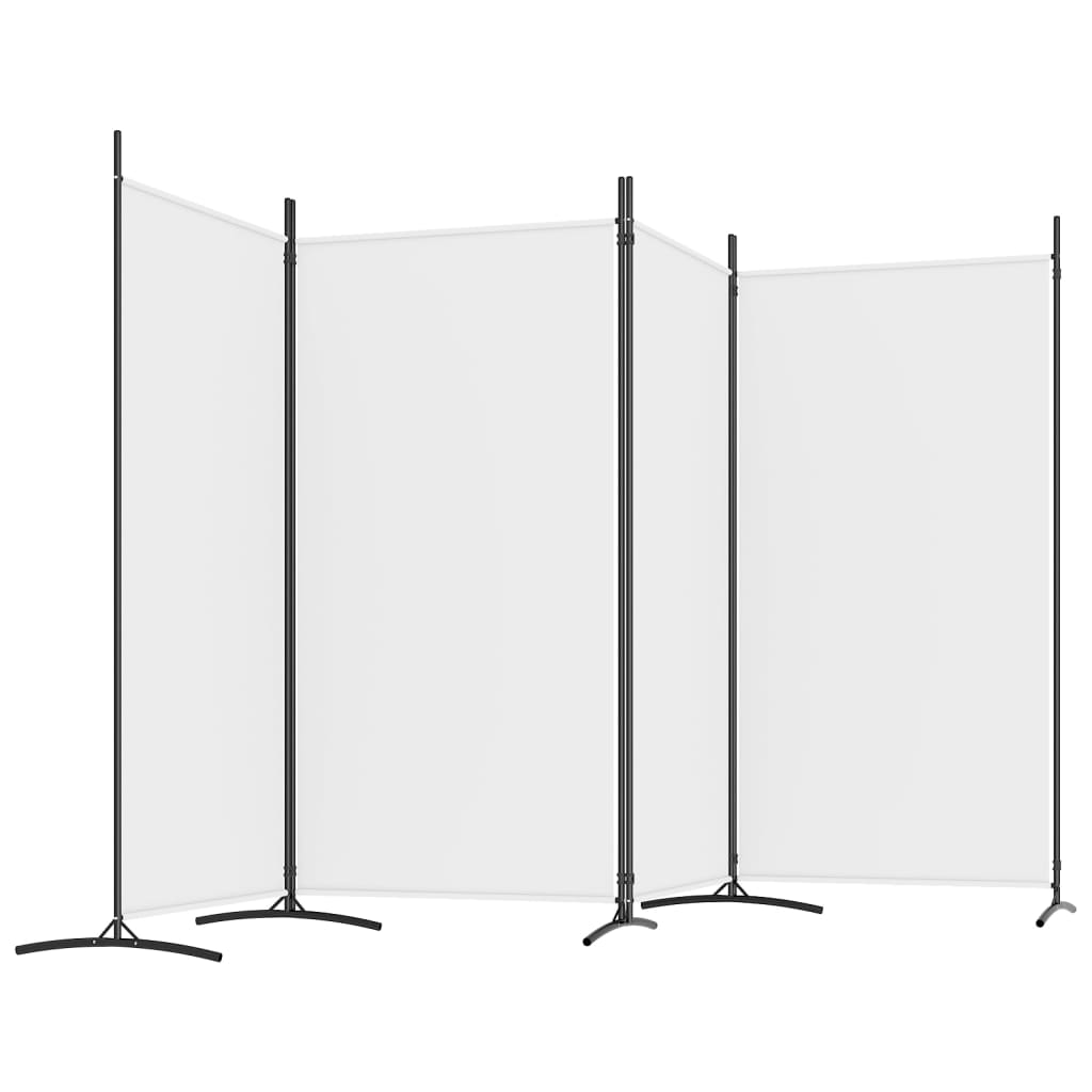 Cloison de séparation 4 panneaux Blanc 346x180 cm Tissu XIOS