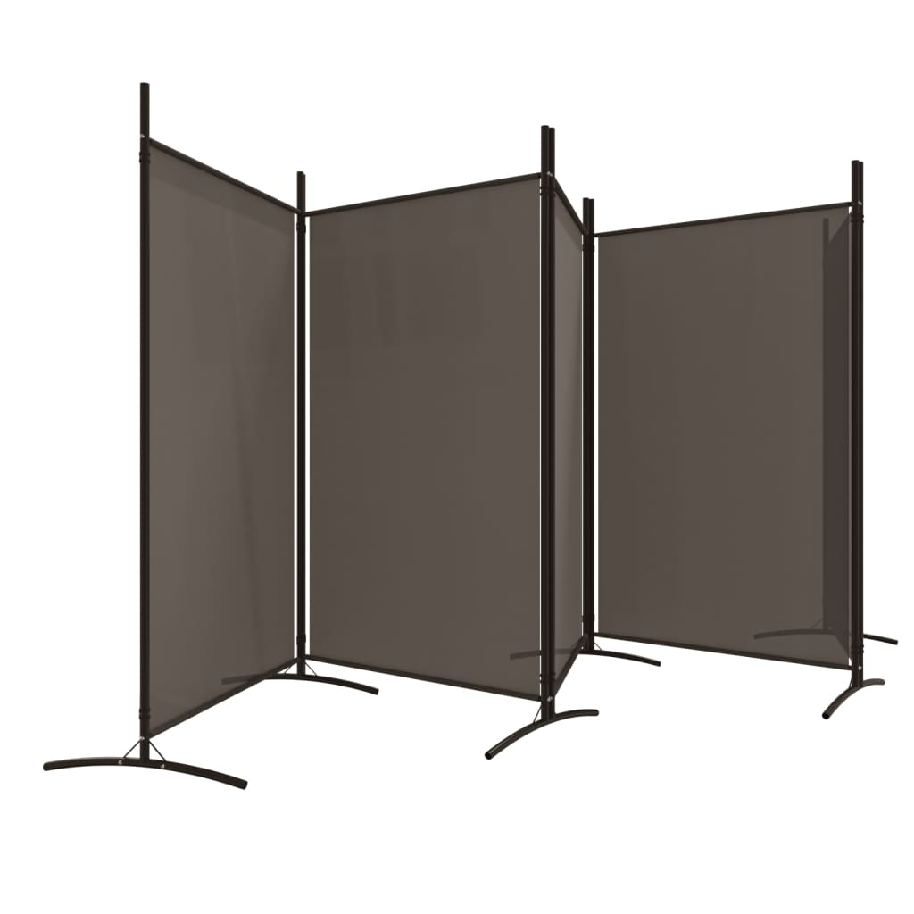 Cloison de séparation 5 panneaux Anthracite 433x180 cm Tissu - XIOS