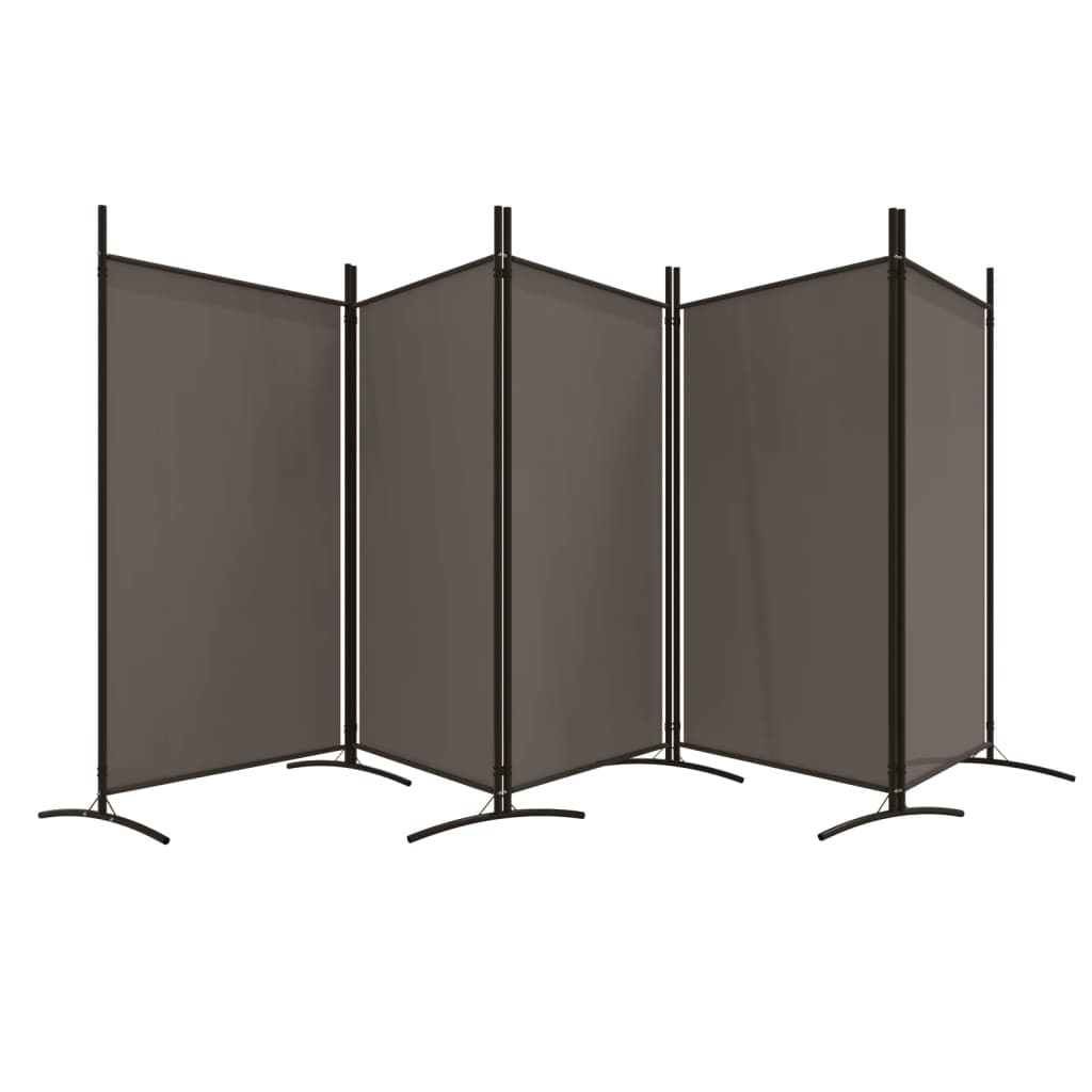 Cloison de séparation 5 panneaux Anthracite 433x180 cm Tissu - XIOS