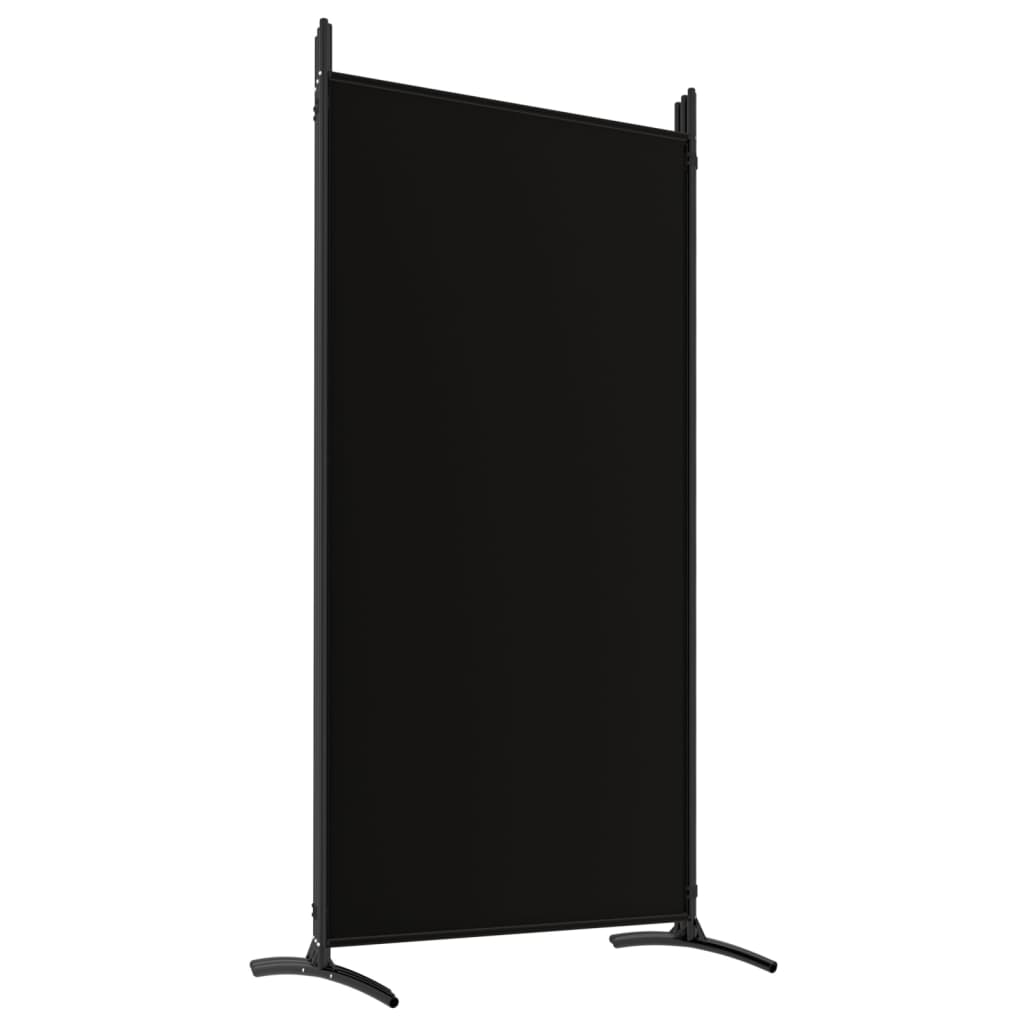 Cloison de séparation 5 panneaux Noir 433x180 cm Tissu - XIOS