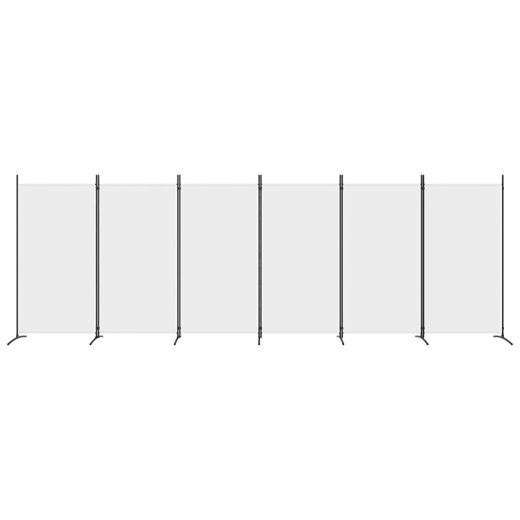 Cloison de séparation 6 panneaux Blanc 520x180 cm Tissu - XIOS