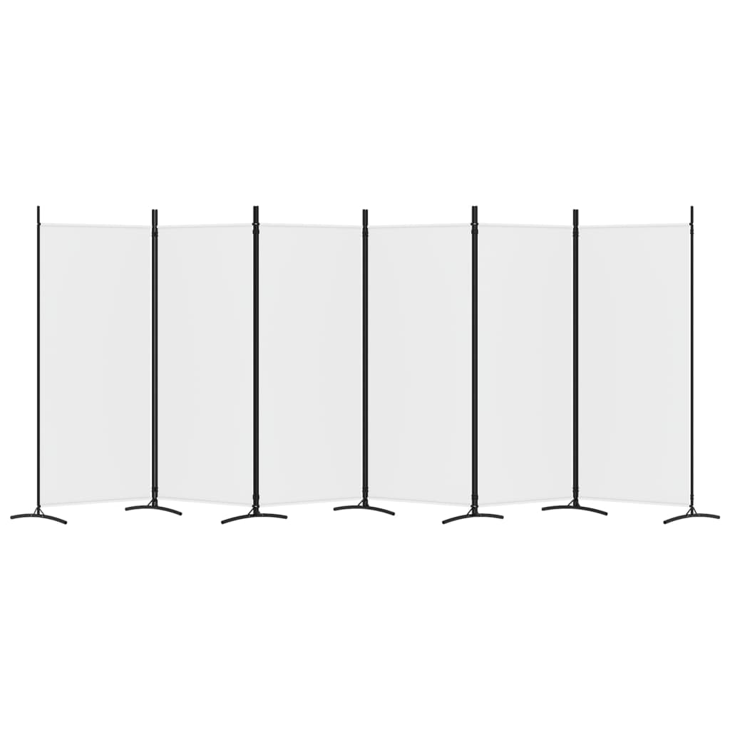 Cloison de séparation 6 panneaux Blanc 520x180 cm Tissu - XIOS