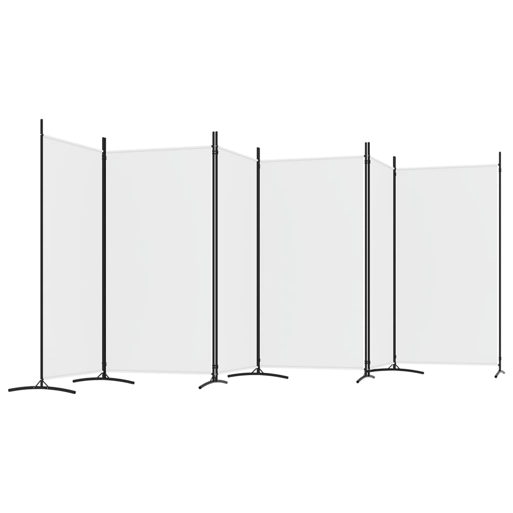 Cloison de séparation 6 panneaux Blanc 520x180 cm Tissu - XIOS