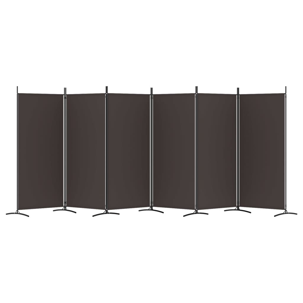 Cloison de séparation 6 panneaux Marron 520x180 cm Tissu - XIOS