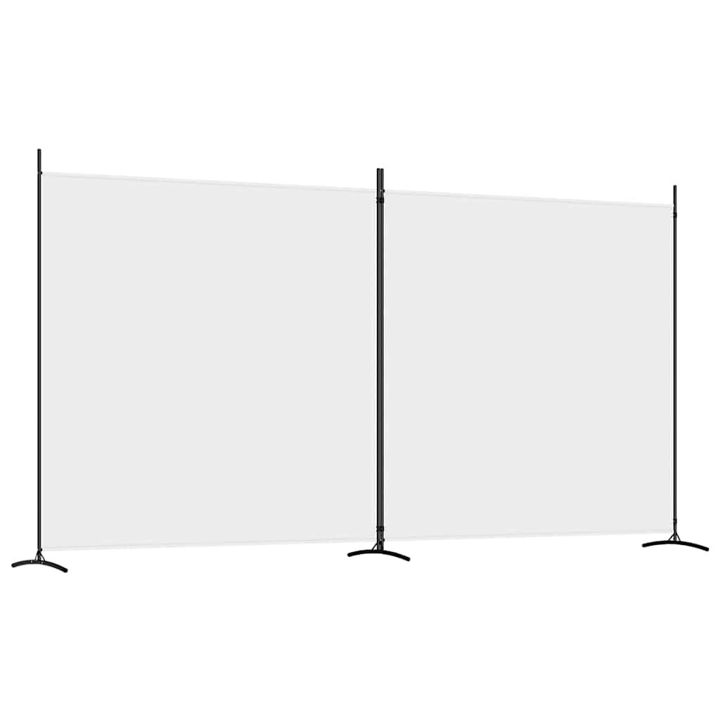 Cloison de séparation 2 panneaux Blanc 348x180 cm Tissu - XIOS
