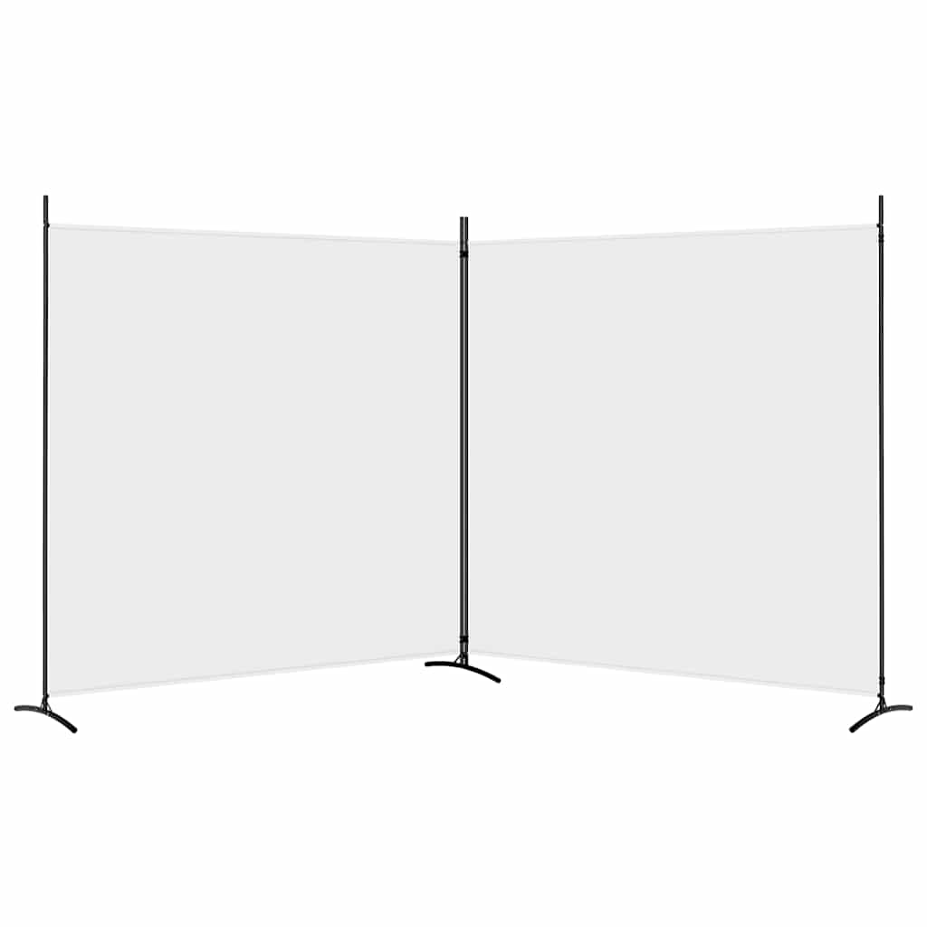 Cloison de séparation 2 panneaux Blanc 348x180 cm Tissu - XIOS