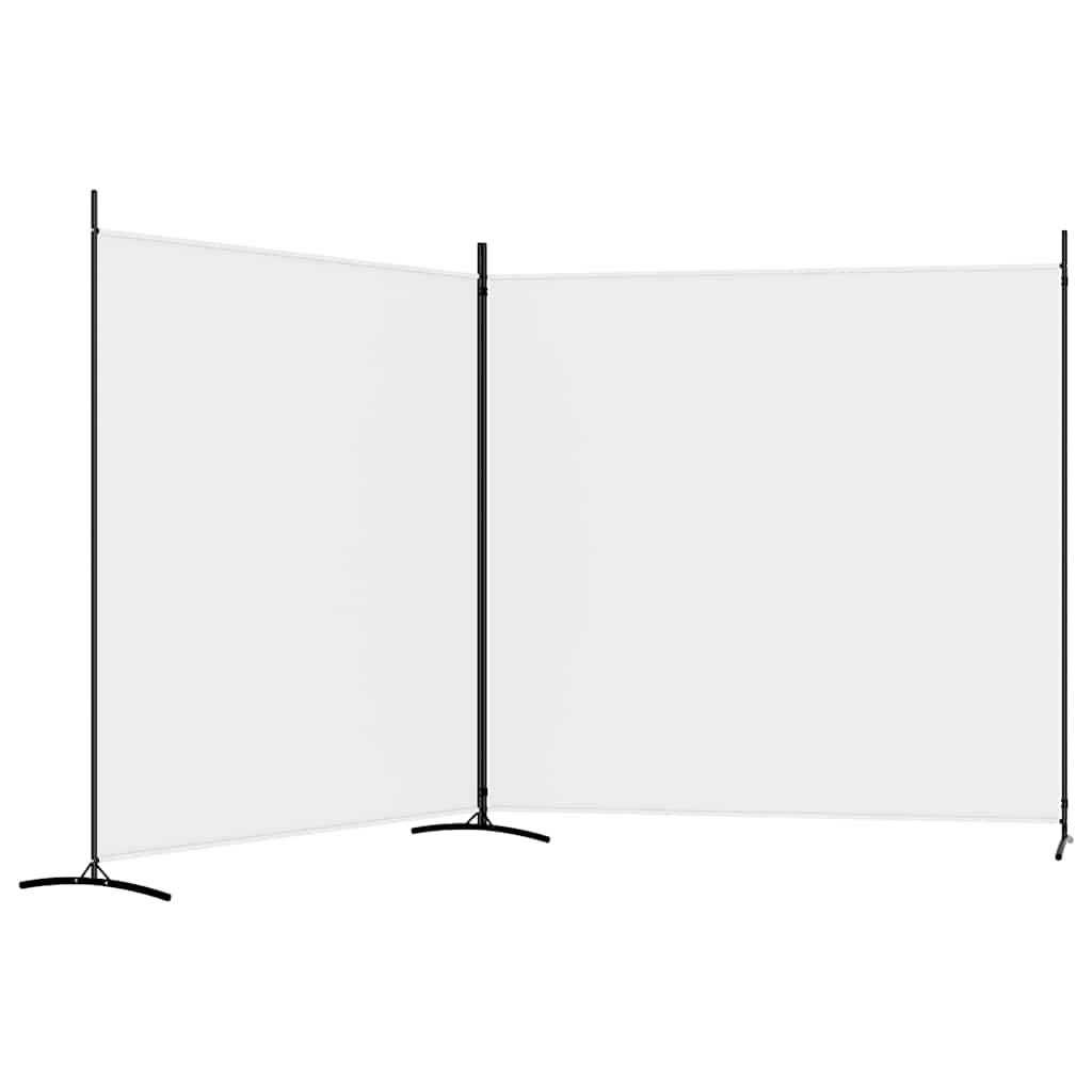 Cloison de séparation 2 panneaux Blanc 348x180 cm Tissu - XIOS
