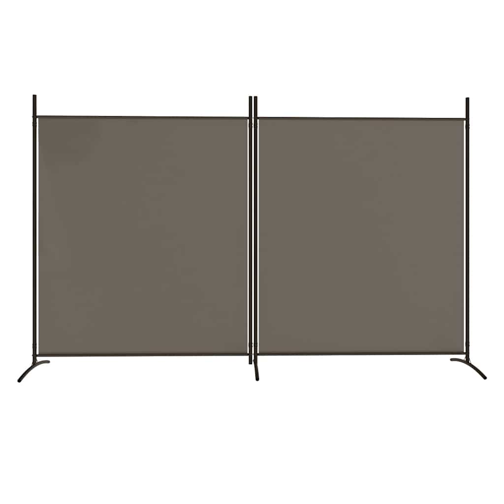 Cloison de séparation 2 panneaux Anthracite 348x180 cm Tissu - XIOS