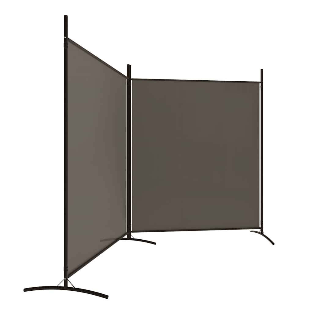 Cloison de séparation 2 panneaux Anthracite 348x180 cm Tissu - XIOS