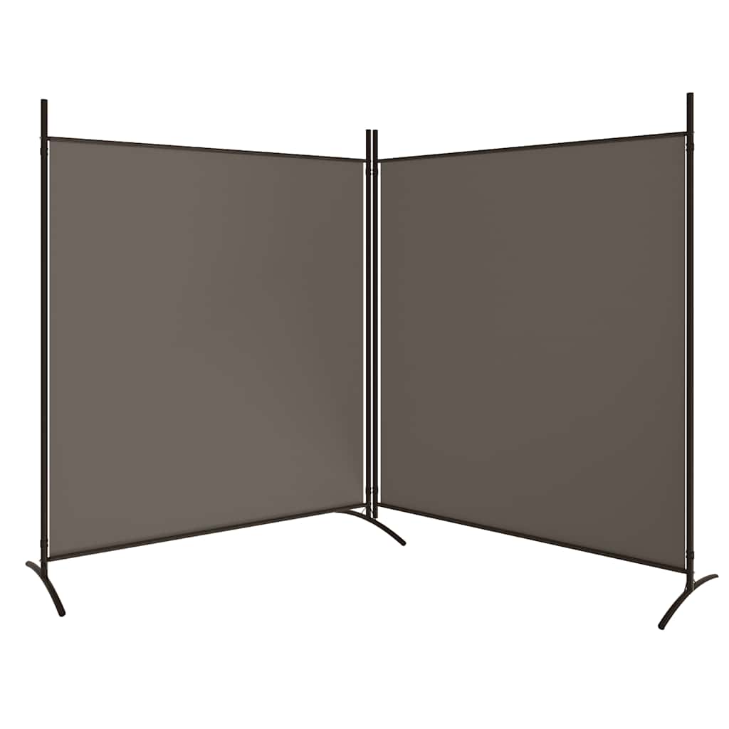 Cloison de séparation 2 panneaux Anthracite 348x180 cm Tissu - XIOS