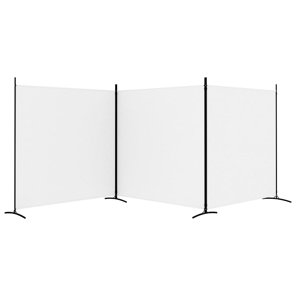 Cloison de séparation 3 panneaux Blanc 525x180 cm Tissu XIOS
