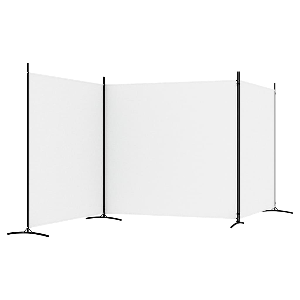 Cloison de séparation 3 panneaux Blanc 525x180 cm Tissu XIOS