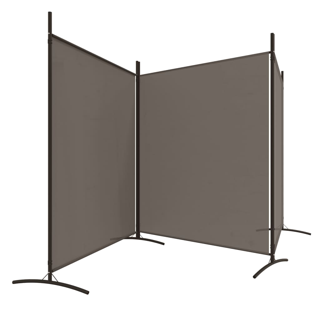Cloison de séparation 3 panneaux Anthracite 525x180 cm Tissu XIOS
