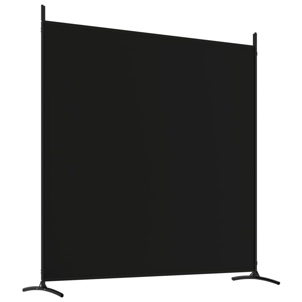 Cloison de séparation 4 panneaux Noir 698x180 cm Tissu XIOS