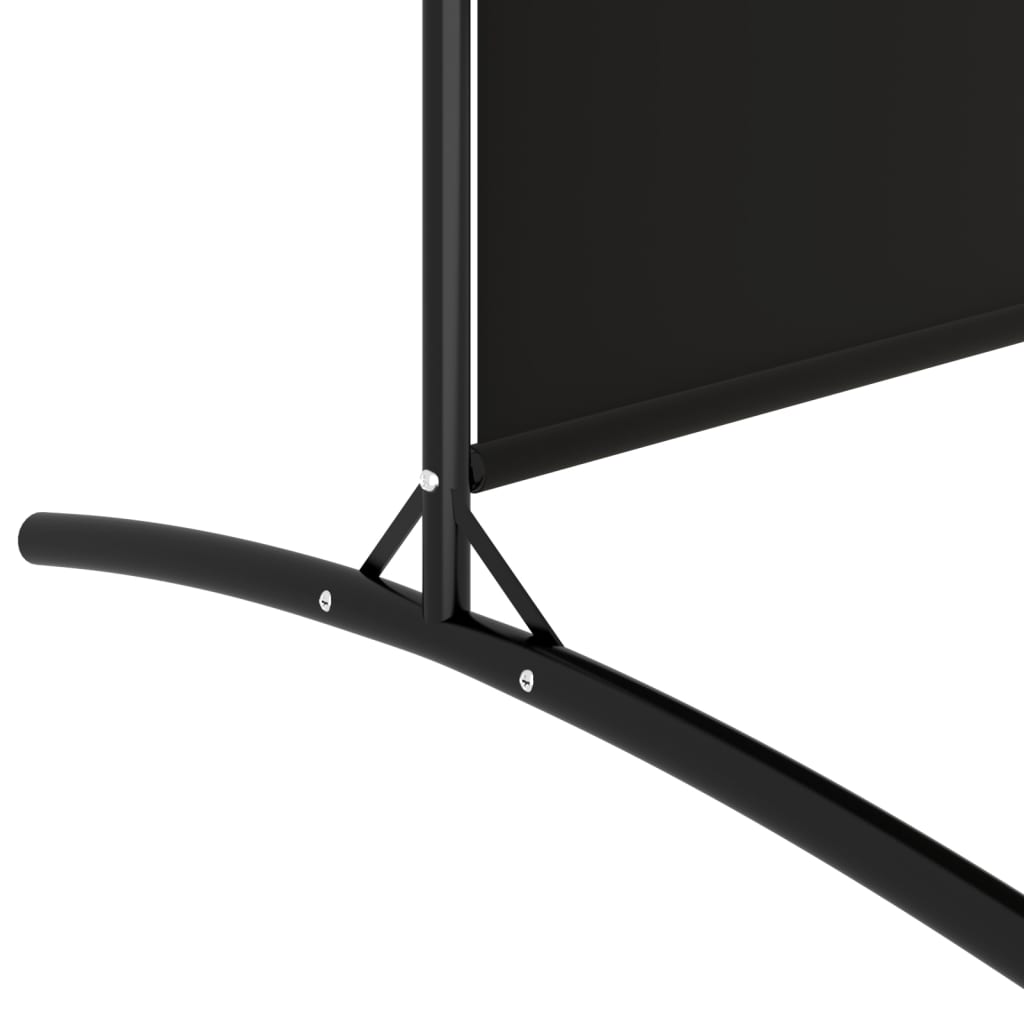 Cloison de séparation 4 panneaux Noir 698x180 cm Tissu XIOS